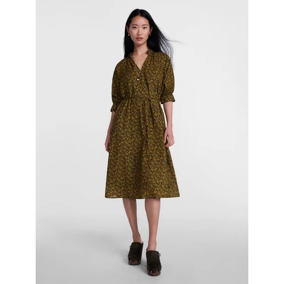 Scenario Women's and Women's Plus Midi Dress with Short Sleeves, Sizes XS-4X | Walmart (US)