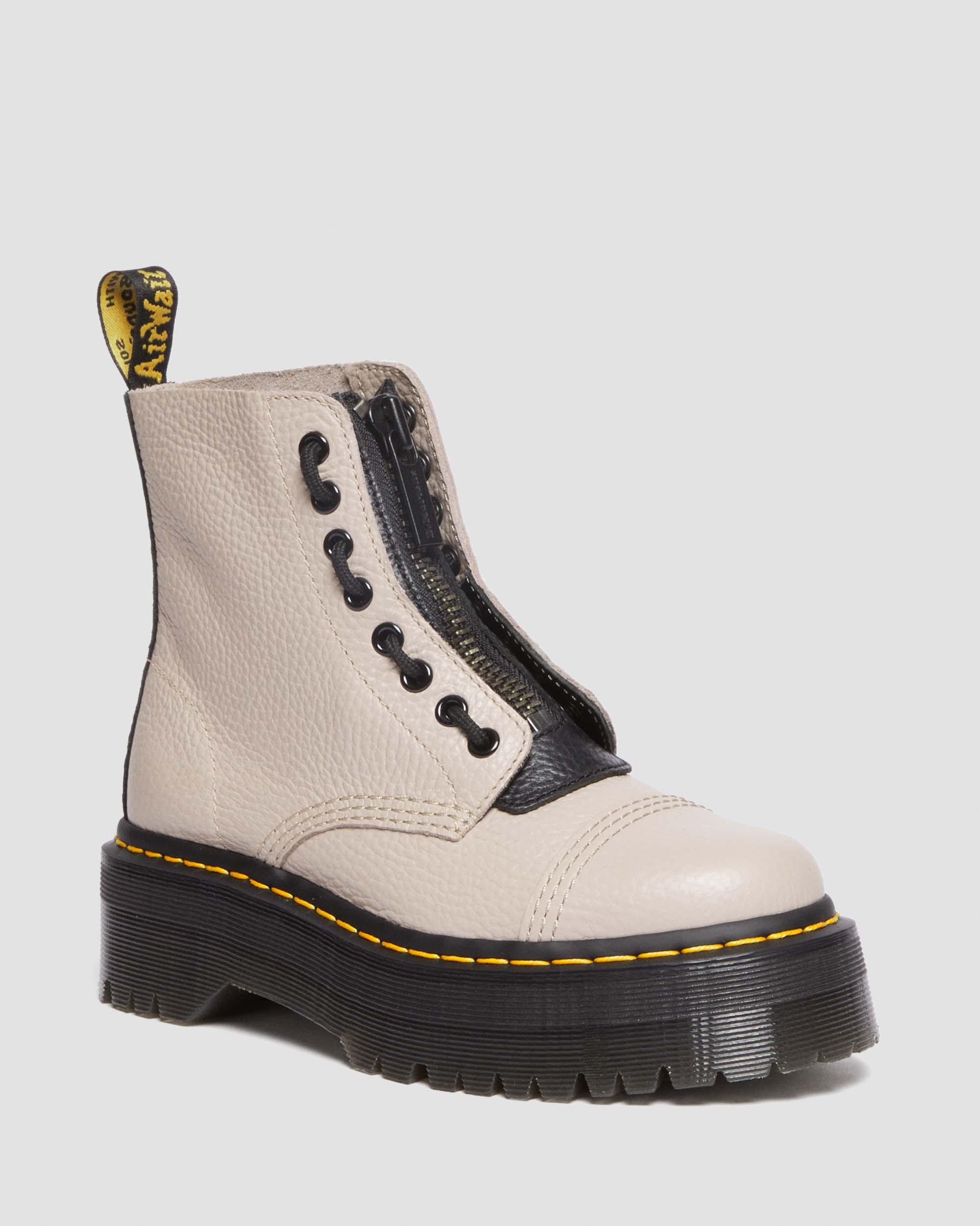 Sinclair Milled Nappa Leather Platform Boots | Dr. Martens