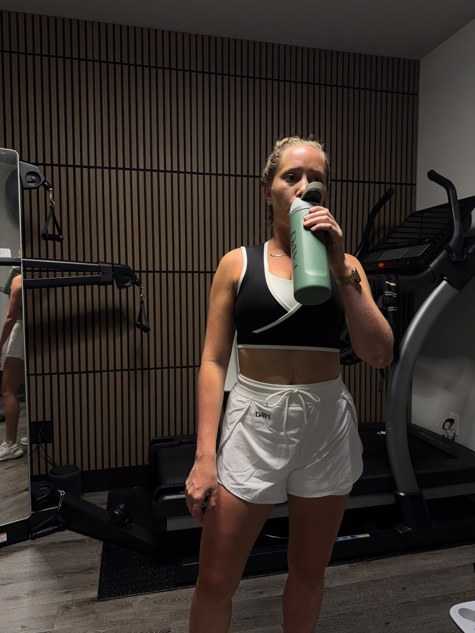 Late night workout. New favorite shorts! Also come in black. Best part about this bra is sewn in bra pads

#LTKfitnessgoals #LTKmomlife #LTKselfcare