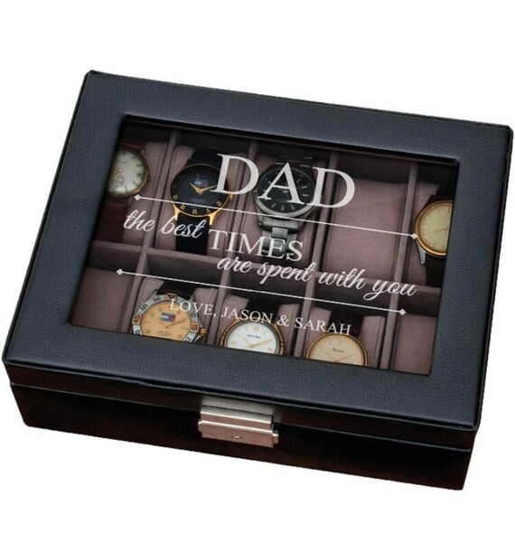 Personalized Leather Watch Box the Best Times Are Spent With | Etsy | Etsy (US)