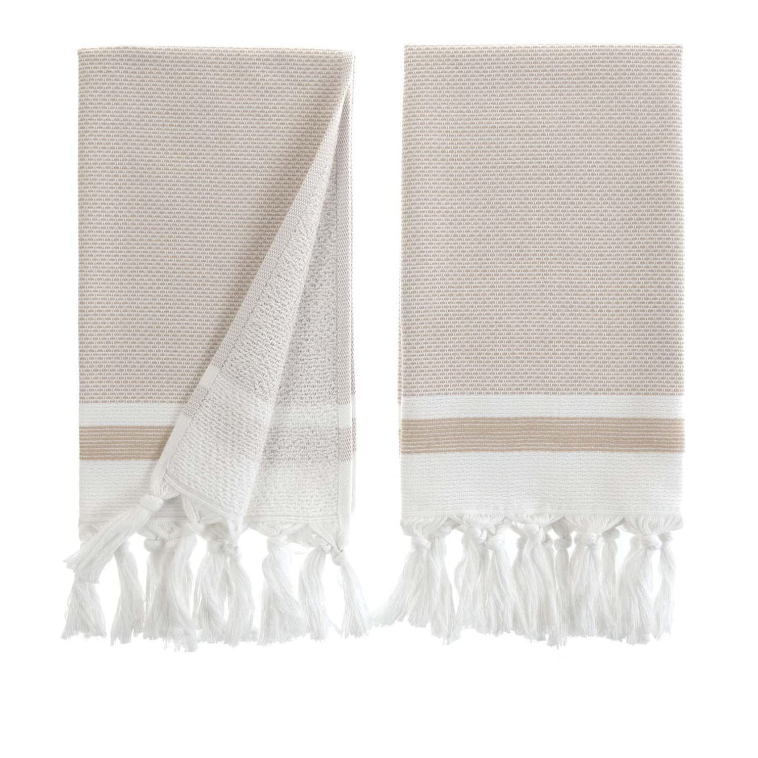 sea me at home Turkish Hand Towels for Bathroom, Kitchen Towels Decorative Set of 2, Luxury Turki... | Amazon (US)