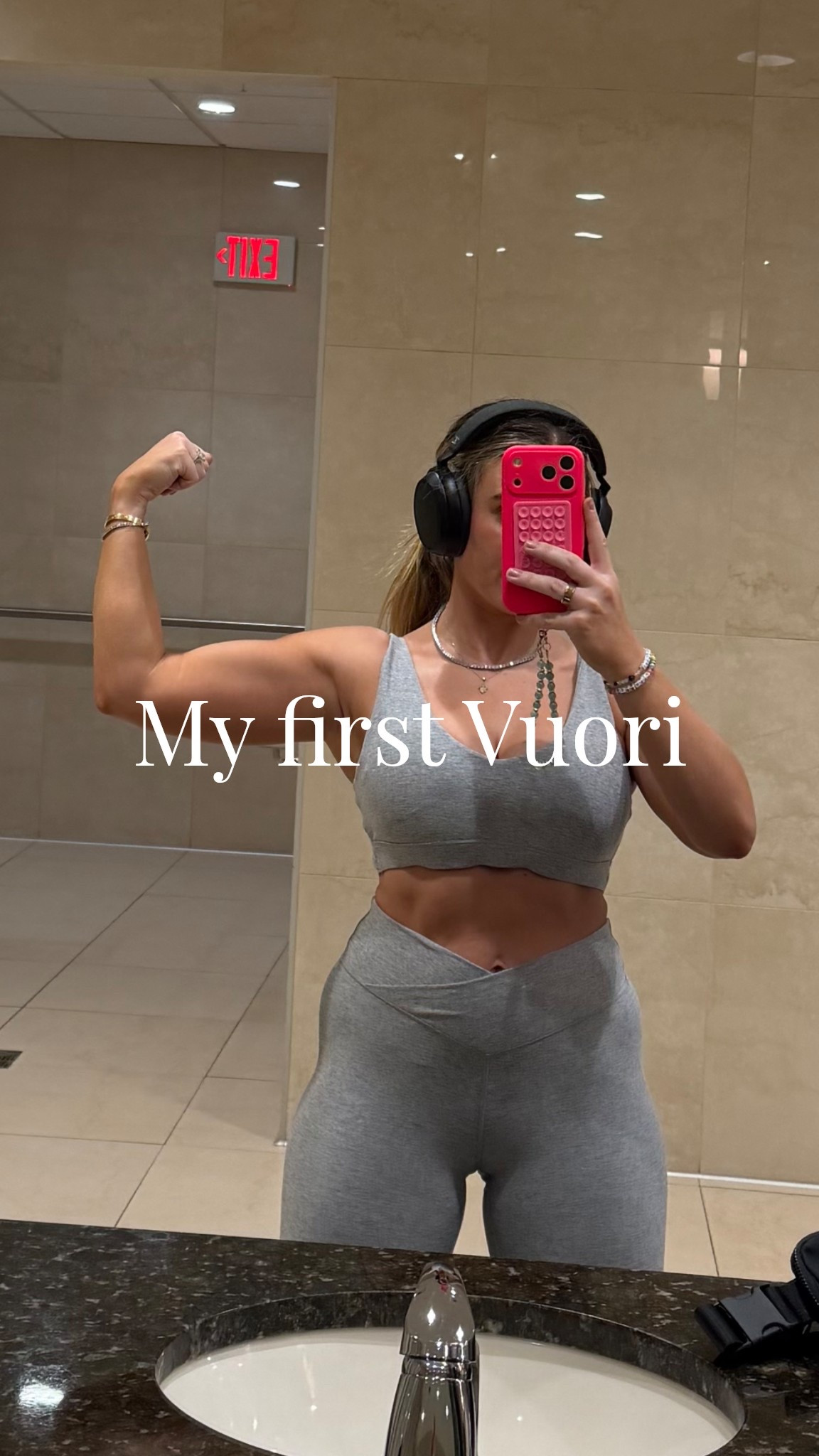 My first ever Vuori order! I love the shade of gray this set is & how stretchy, but still compressive it is! Tough combo to master. Love how much coverage I get with this bra too!! M in bra, and S in pants. TTS. The cross over at the waist band is always such a flattering cut! 🤌🏼 Definitely will be trying out more of there stuff! 

#LTKfitnessgoals #LTKPetite #LTKActive