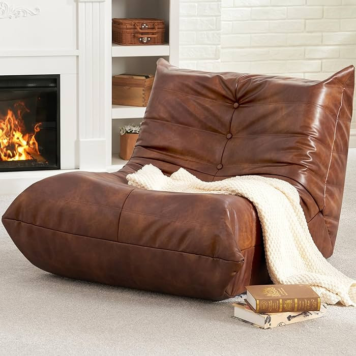 Bean Bag Chair Giant Bean Bag Sofa Memory Foam Bean Bag Chairs for Adults, Bean Bag Sofa Sack Fau... | Amazon (US)
