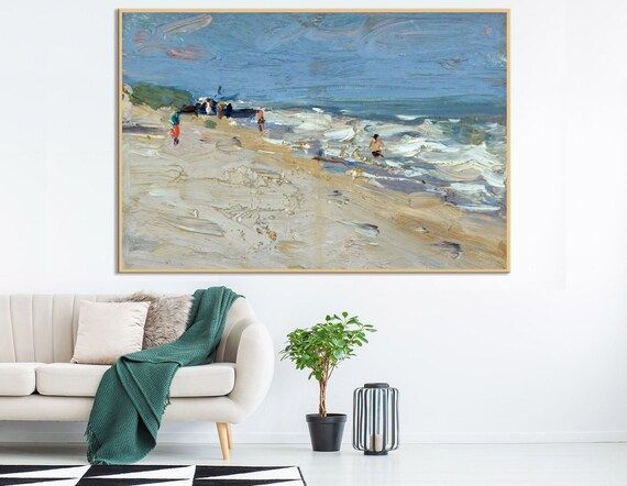 Large ocean painting beach sunset painting coastal wall art beach painting beach scene painting o... | Etsy (US)