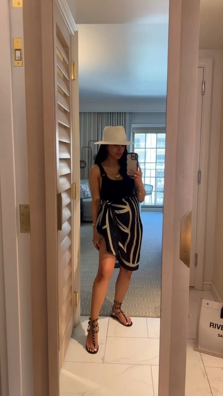 Resort wear picks
Amazon scarf used as a cover up
Hunza G swimsuit
Valentino sandals on sale 

#LTKFindsUnder50 #LTKSeasonal #LTKSaleAlert