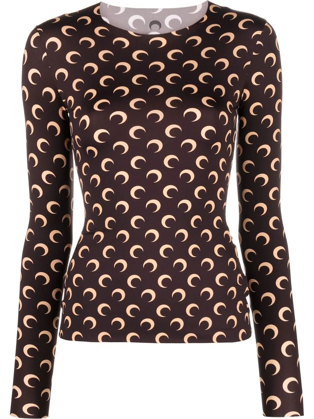 Marine Serre Crescent moon-print T-shirt - Farfetch | Farfetch Global