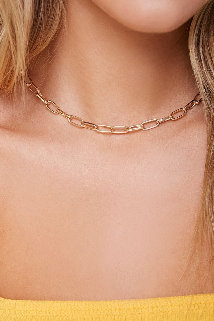 Chunky Anchor Chain Necklace in Gold | Forever 21 (US)