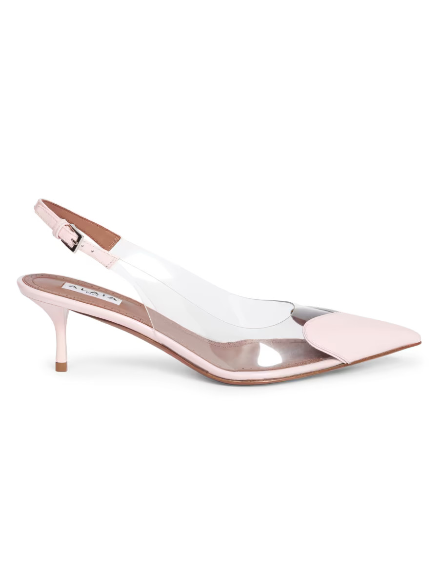 55MM Leather Slingback Pumps | Saks Fifth Avenue