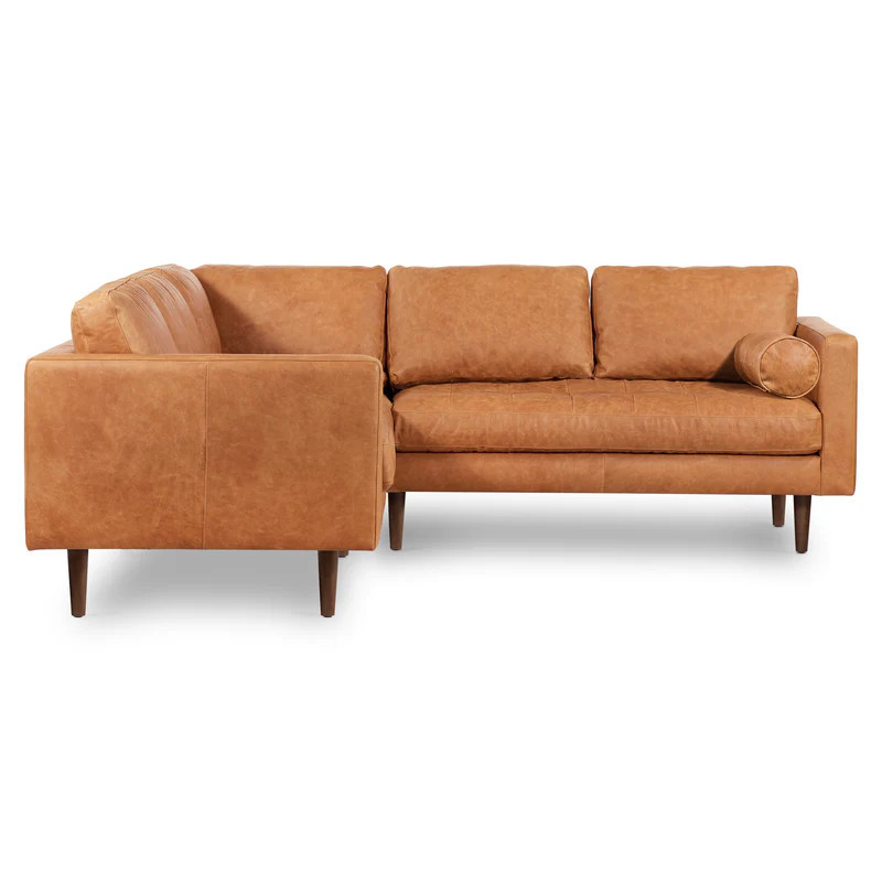 Poly & Bark Napa 98" Corner Sectional Sofa - Full Grain Genuine Italia | Overstock