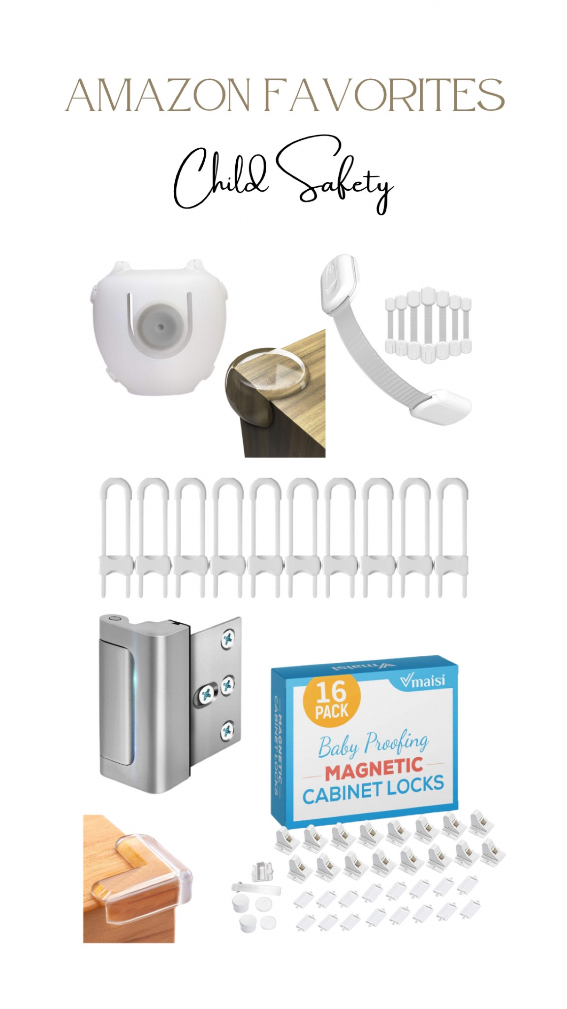 For all the mamas, these are great child safety products that I love! Door knob covers, cabinet locks, trash can locks, corner covers, and more! 

#LTKfamily #LTKbaby #LTKbump