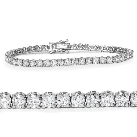 Pompeii 14k White Rose or Yellow Gold Round Diamond Tennis Bracelet 5cttw 7 Women s | Walmart (US)