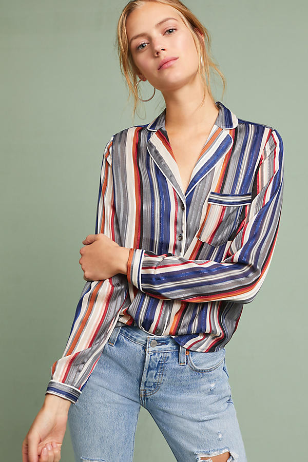 Pocketed & Striped Buttondown | Anthropologie (US)