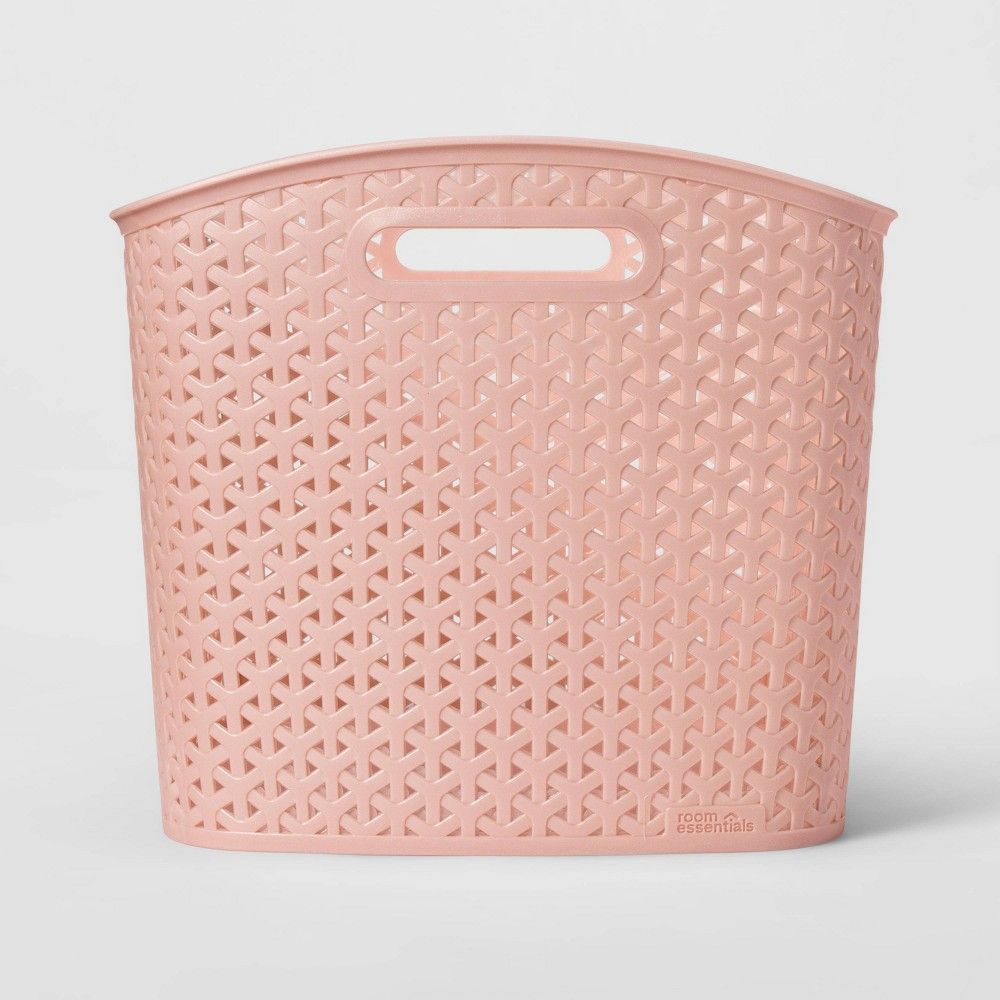 Y-Weave XL Curved Decorative Storage Basket Metallic Blush - Room Essentials | Target