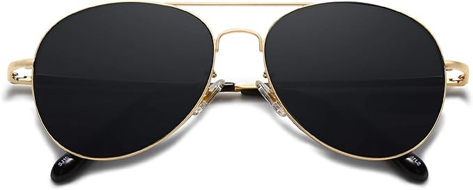 SOJOS Classic Aviator Sunglasses for Women Men Metal Frame Spring Hinges SJ1030 | Amazon (US)