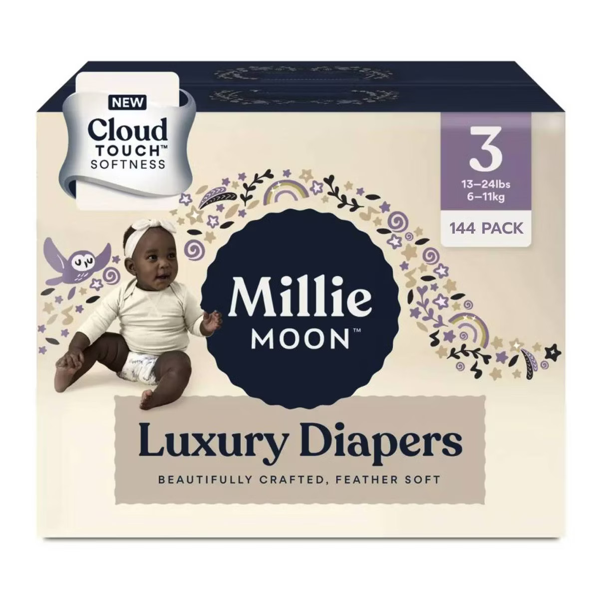 Millie Moon Luxury Diapers - (Select Size and Count) | Target