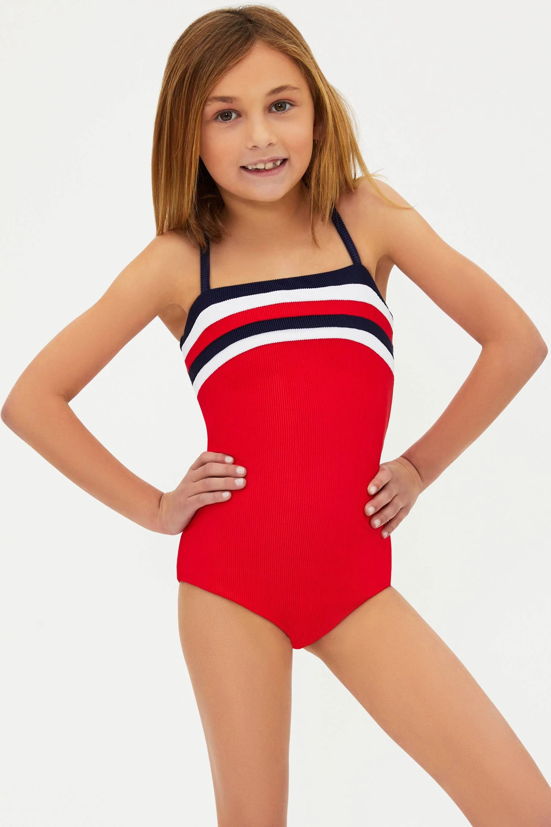 Little Jessa One Piece American Colorblock | Girl's Swimsuit | Beach Riot | Beach Riot