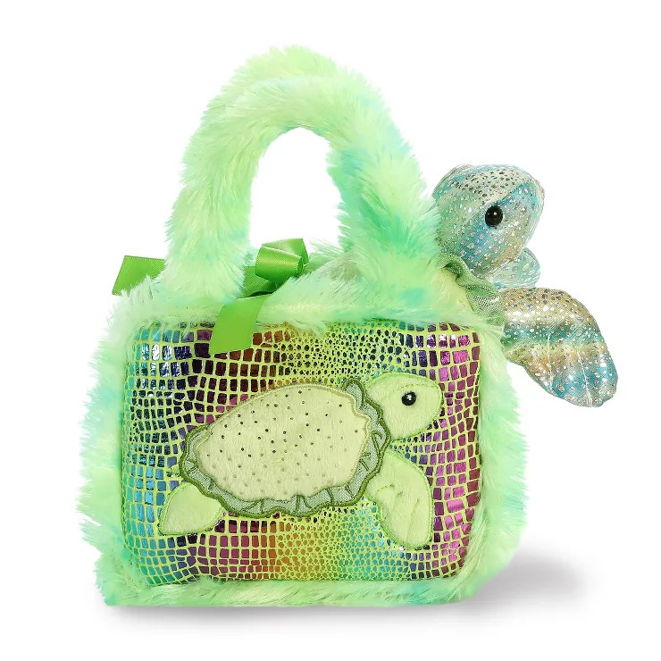 Aurora Fancy Pals 7" Sea Turtle Pet Carrier Green Stuffed Animal | Target