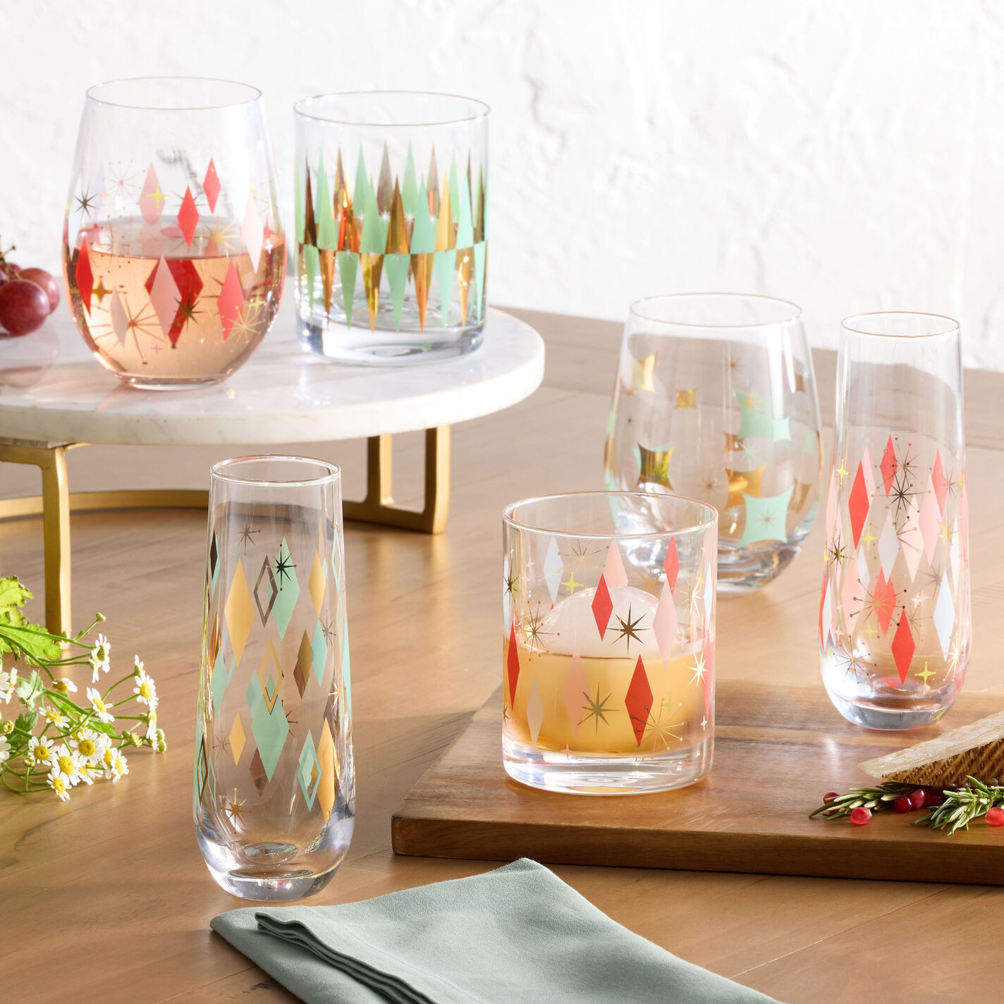 Pop Party Retro Double Old Fashioned Glass | World Market