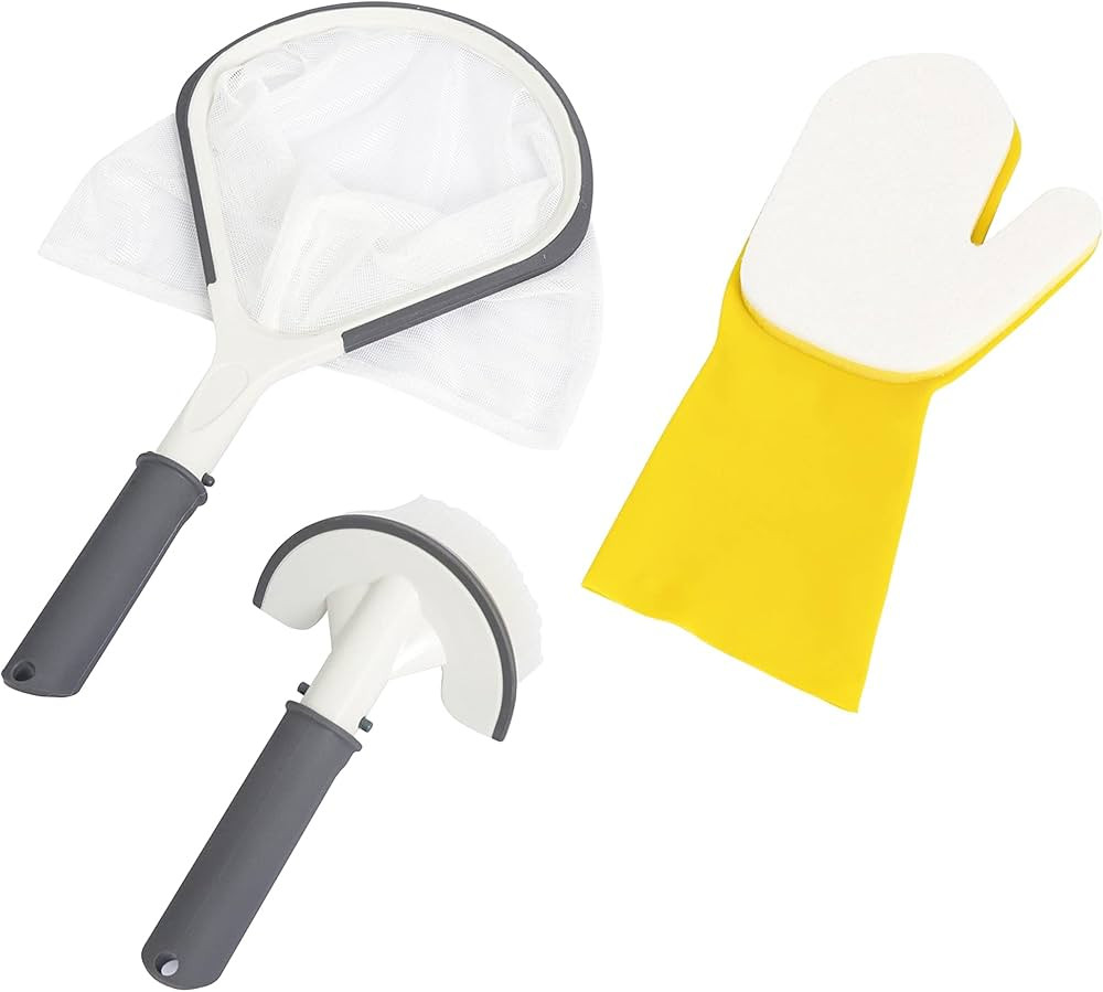 Bestway SaluSpa All-in-One 3 Piece Maintenance Cleaning Tool Accessory Set with Scrub Brush, Mitt... | Amazon (US)