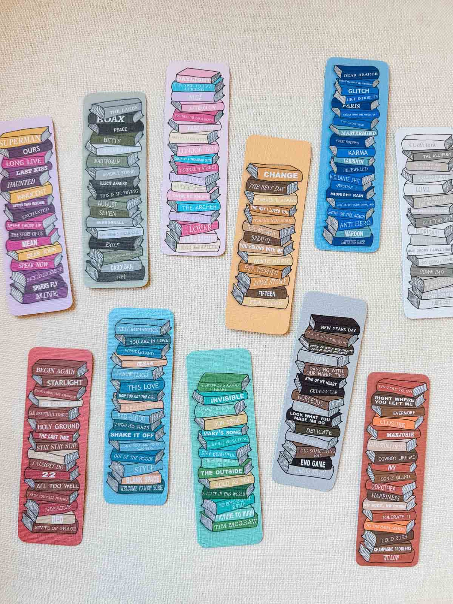 If you’re a book lover and a TS fan, these Era’s bookmarks are the perfect (and functional) bits of memorabilia. Each Era is separate or available as a set of 11 in a matte or laminated finish. book lover gift girl gift idea laminated bookmark Taylor Swift  bookmarkks

#LTKGiftGuide #LTKFindsUnder50