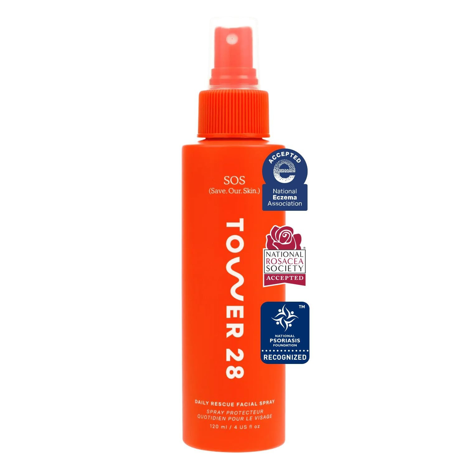 Tower 28 SOS Daily Rescue Facial Spray for Sensitive Skin, Soothing and Refreshing pH Balancing Toner for Face, Helps Reduce Redness and Breakouts, 4 FL Oz | Amazon (US)