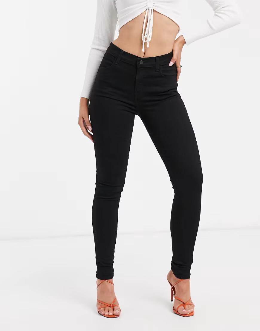 J Brand Maria high rise skinny jeans-Black | ASOS (Global)