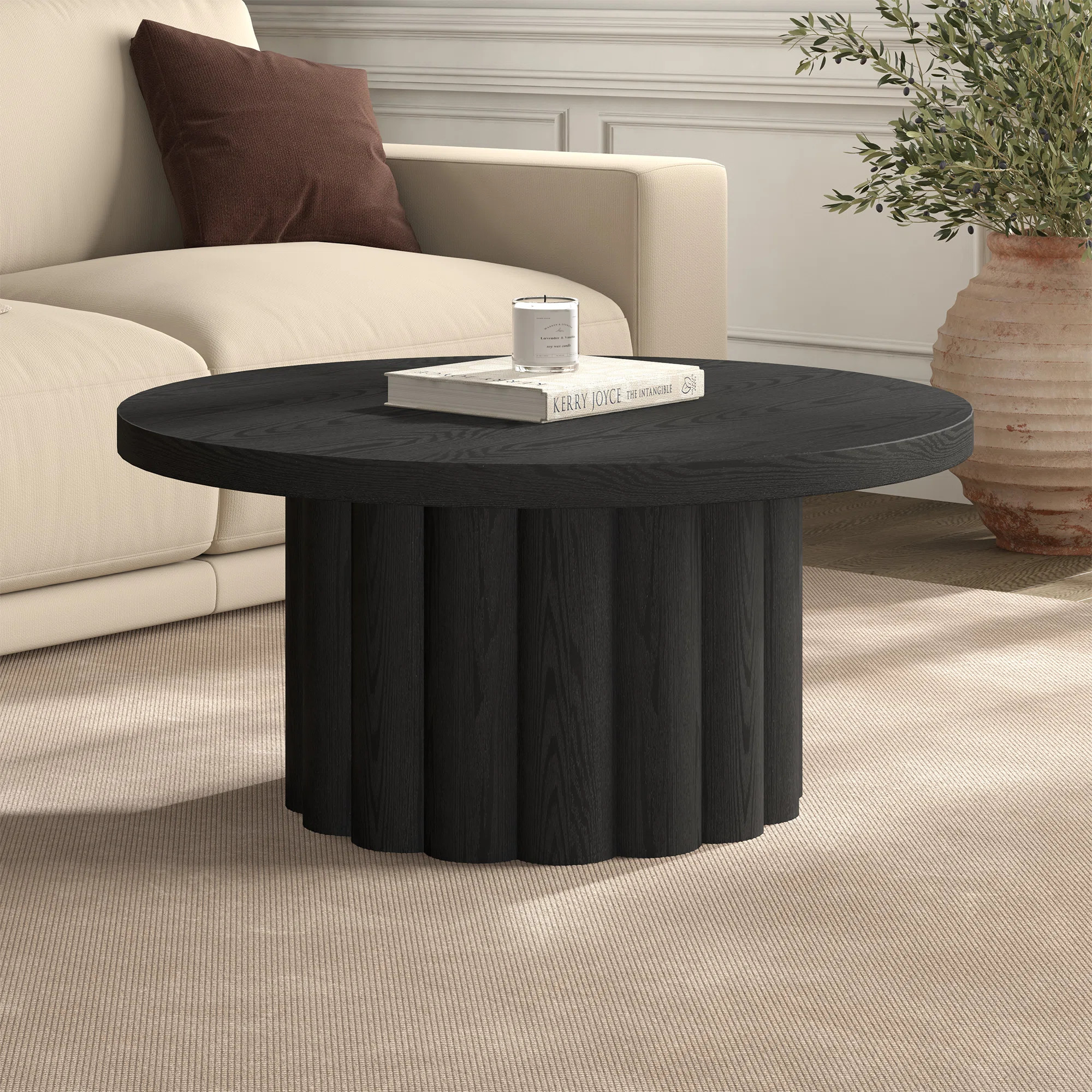 Olie 32" Wide Round Fluted Coffee Table | Wayfair North America