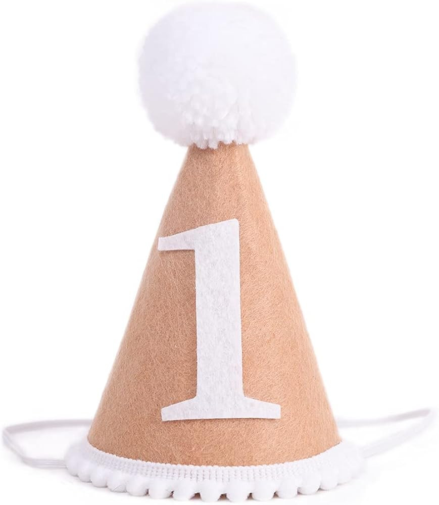 Baby Party Hat For First Birthday - Wool Felt Handmade 1st Birthday Hat, Best 1st Birthday Access... | Amazon (US)