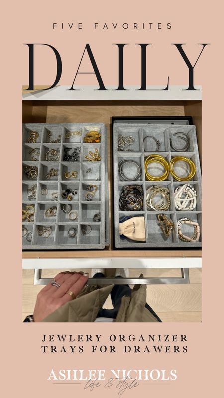 Daily five favorites! 
Amazon jewelry organizer for drawers

#LTKhome