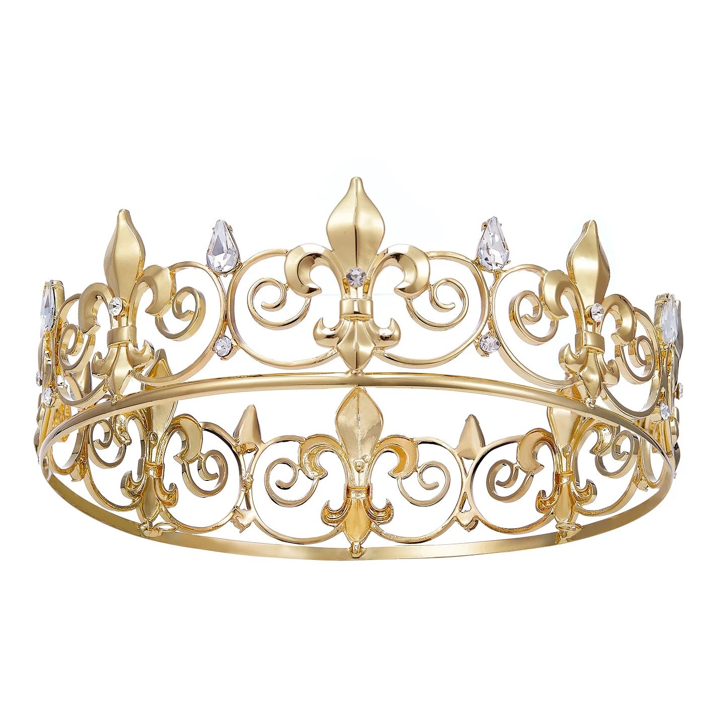 SWEETV Royal King Crown for Men/Women (Unisex) - Metal Prince Tiara for Prom Wedding Halloween, G... | Walmart (US)