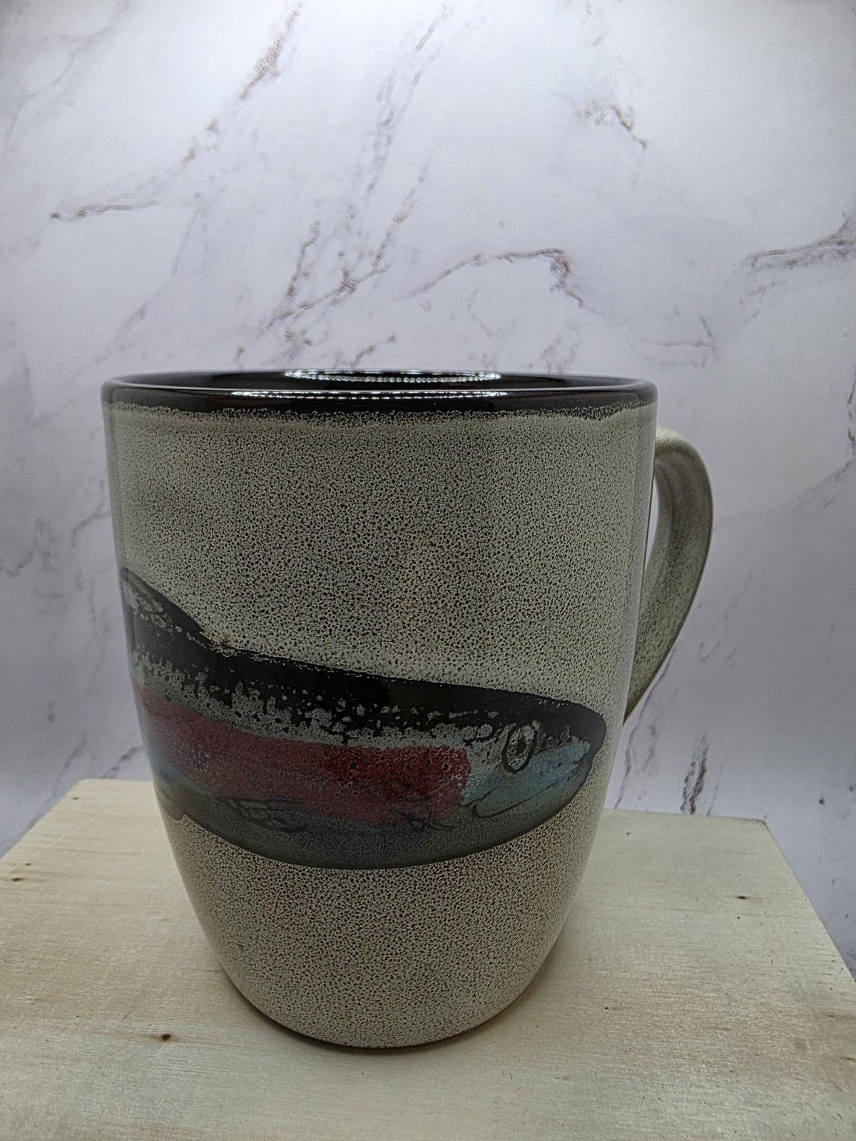 Better Homes Gardens Trout Lodge Mug Stoneware Coffee Cup Fish Discontinued | eBay US