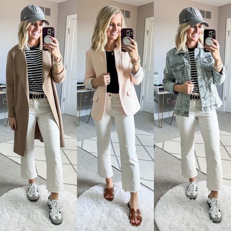 Spring capsule wardrobe outfits. More details can be found at thriftywifehappylife.com

#LTKstyletip #LTKSeasonal #LTKfindsunder100