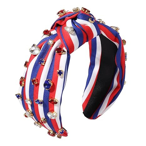 MOLOCH American Flag Headband 4th of July Headband Red White Blue USA Stripe Knotted Headband for... | Amazon (US)