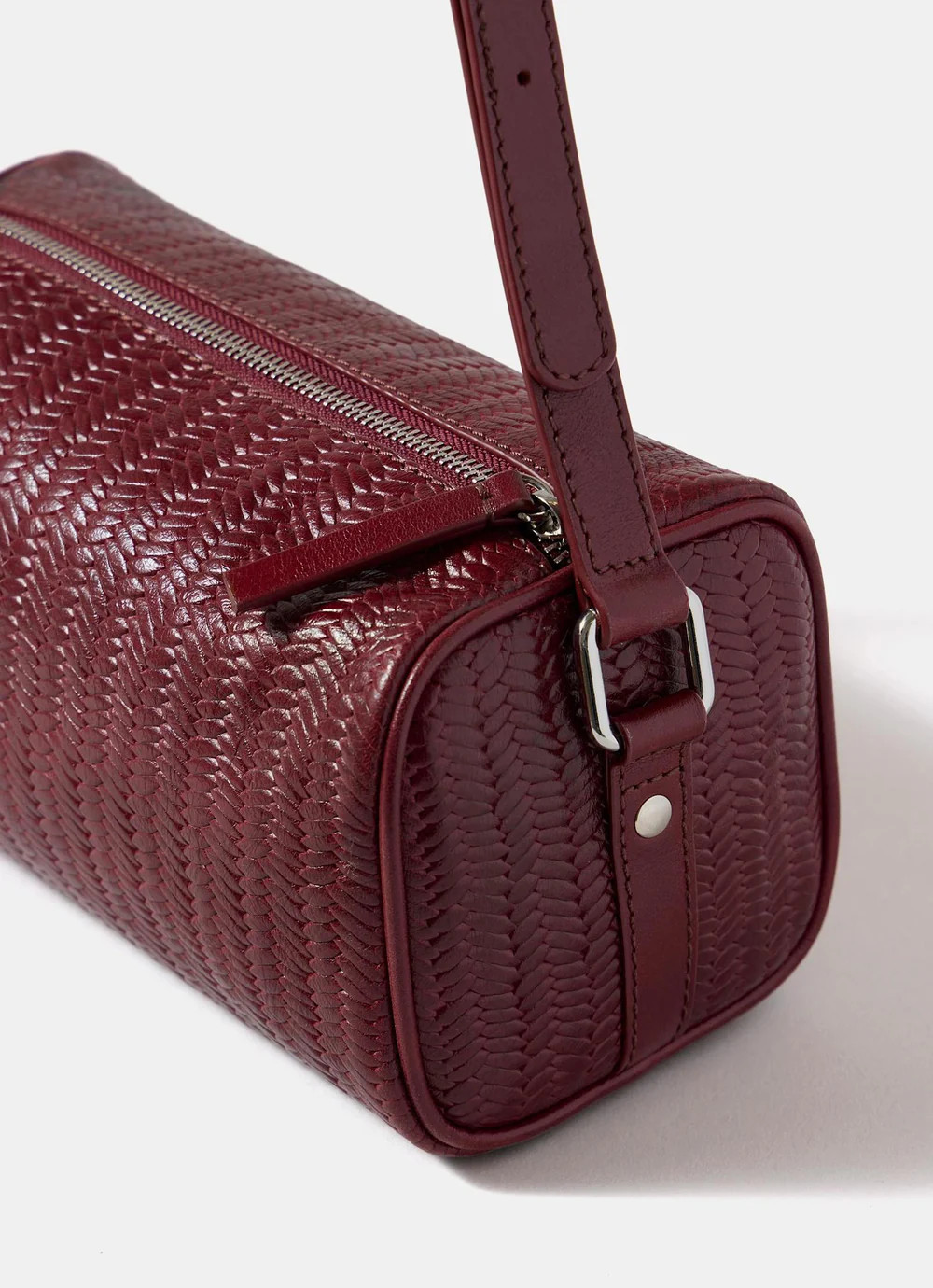 Matilda Red Leather Shoulder Bag | Mint Velvet