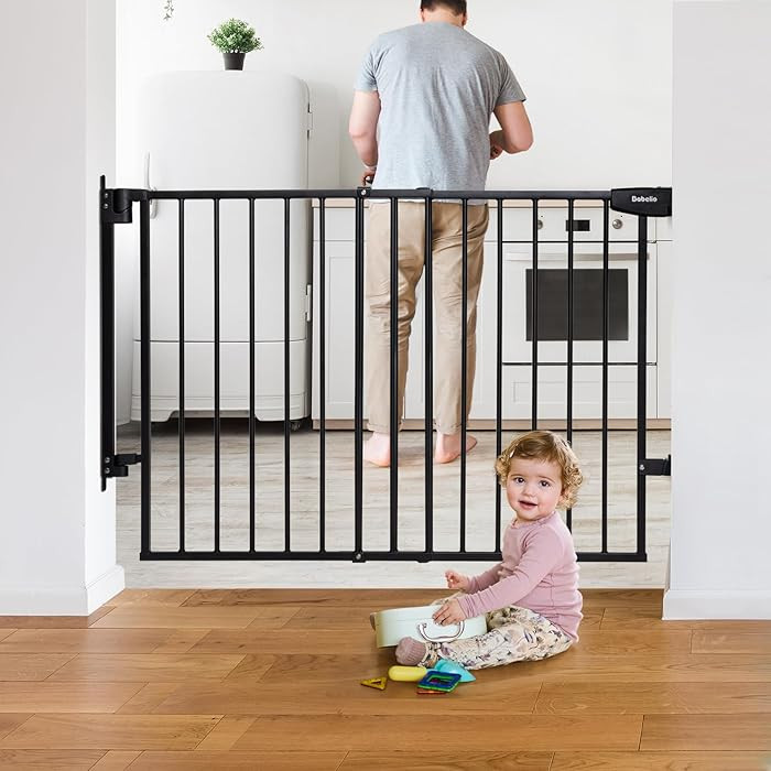 Babelio 29.7-46.5" No Bottom Bar Baby/Dog Gate for Stairs, House and Doorways, Auto Close Safety ... | Amazon (US)