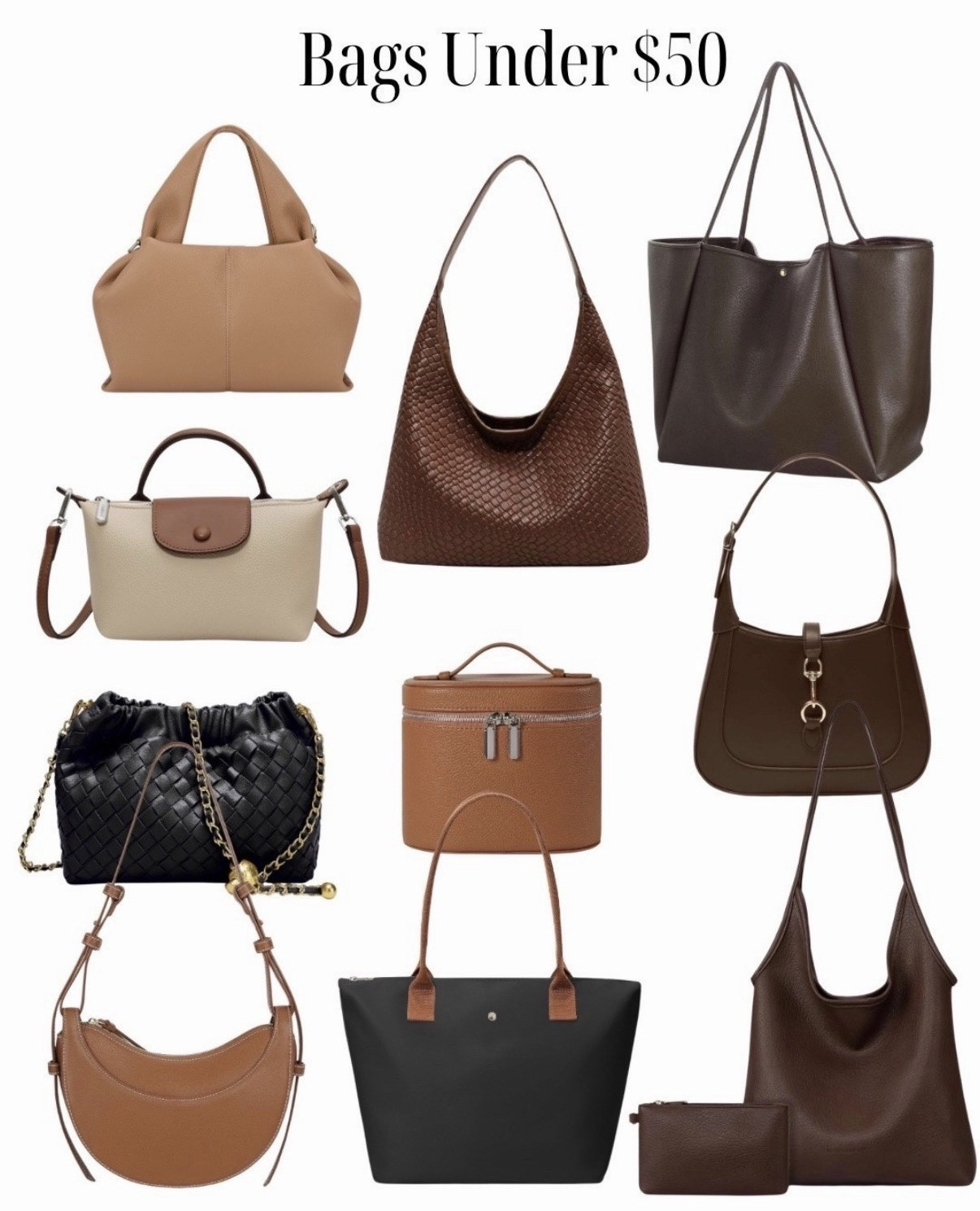 Amazon bags under $50 
#amazon #amazonfashion #bag #tote #fauxleather #suede 

#LTKSeasonal #LTKFindsUnder100 #LTKFindsUnder50



#LTKGiftGuide #LTKHoliday #LTKWorkwear