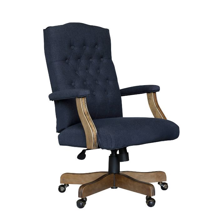 Traditional Executive Chair Navy Linen - Boss Office Products | Target
