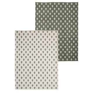 Frannie Performance Rug with Geometric Floral Pattern & Reversible Design | Ballard Designs, Inc.