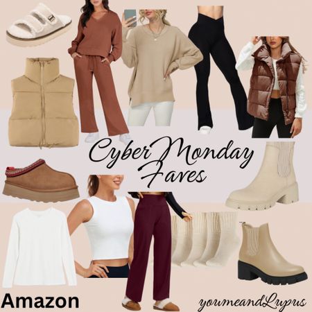 Amazon cyber Monday sales - fashion favorites. Faux leather leggings, sweaters, joggers, jackets, blazers, underwear, jeans, bodysuits, 2-piece outfits, vests, YoumeandLupus, cozy finds, socks, boots, slip on shoes, clogs, tops 

#LTKGiftGuide #LTKCyberWeek #LTKHoliday
