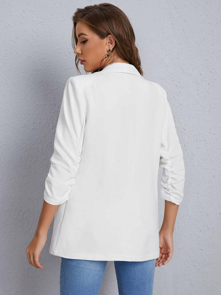 SHEIN Essnce Blazer Blanco Clásico De Primavera De Moda Para Mujeres Para El Viaje Diario | SHEIN