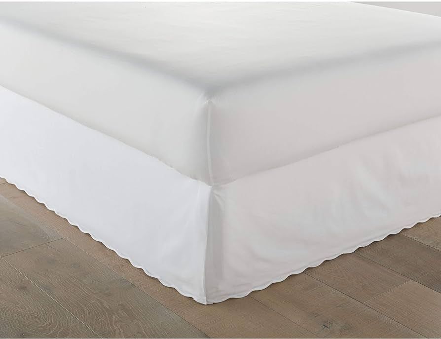 Stone Cottage - Queen Bedskirt, Cotton Tailored Bedskirt, Simple Stylish Home Decor (Solid White,... | Amazon (US)