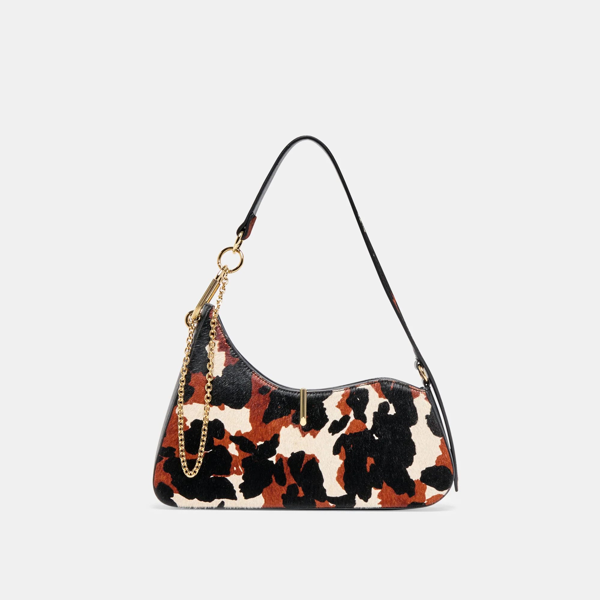 Prya Shoulder Bag Brown Printed Calf Hair | DolceVita.com