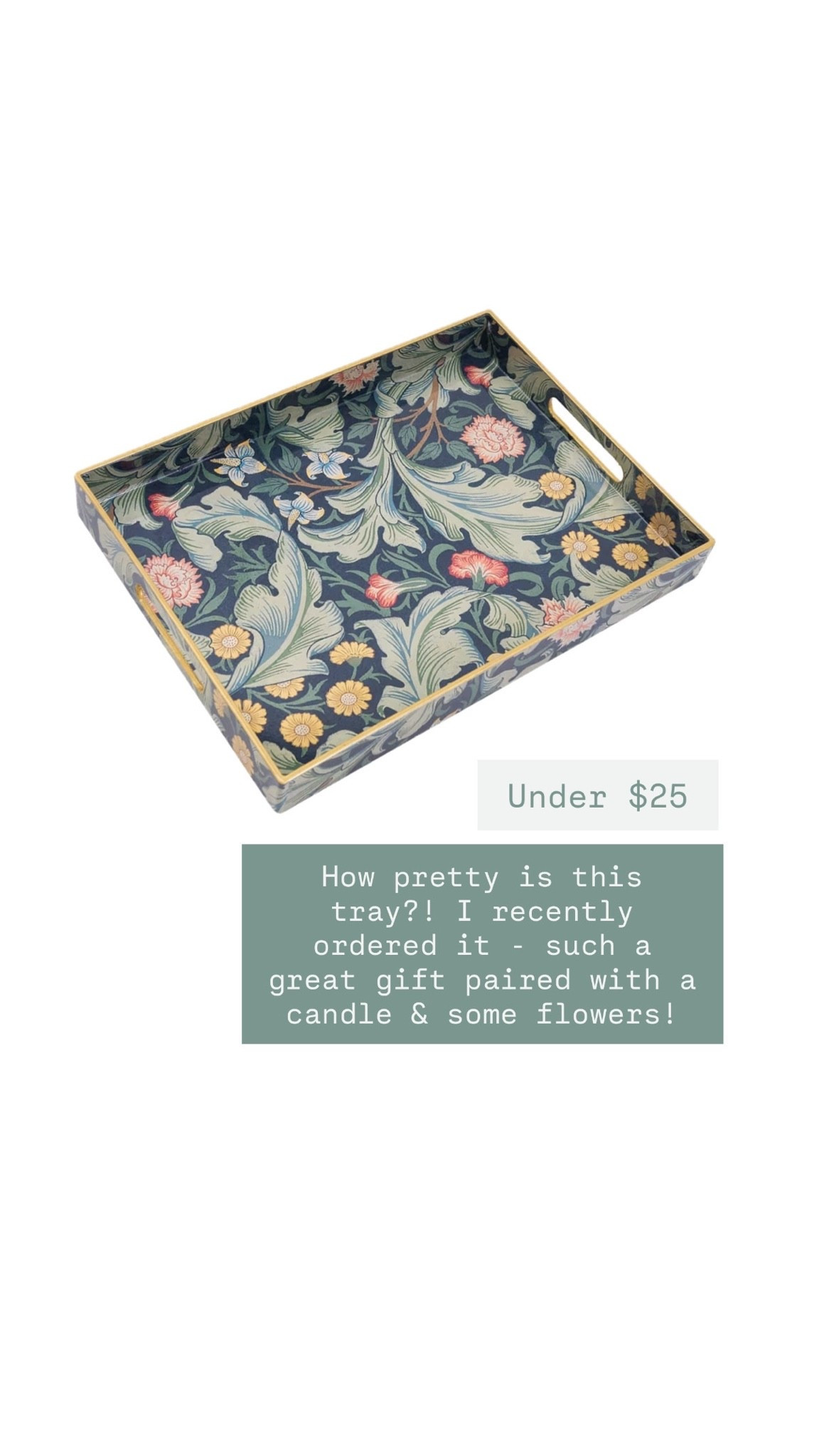 Such a stunning tray at such a great price! Love this for a Mother’s Day gift!

Loverly Grey, Amazon find, floral serving tray, Mother’s Day gift ideas

#LTKMothersDay #LTKHome