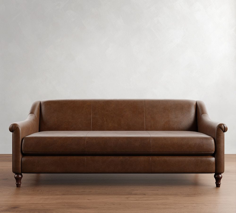 Josie Leather Sofa (58"-82") | Pottery Barn (US)