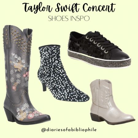 Cowboy boots, rhinestone boots, rhinestone shoes, concert shoes, concert outfit, Taylor Swift, Taylor Swift outfit, shiny boots, shoes on sale, boots on sale, canvas sneakers, sequin sneakers, ankle booties

#LTKstyletip #LTKshoecrush #LTKunder100
