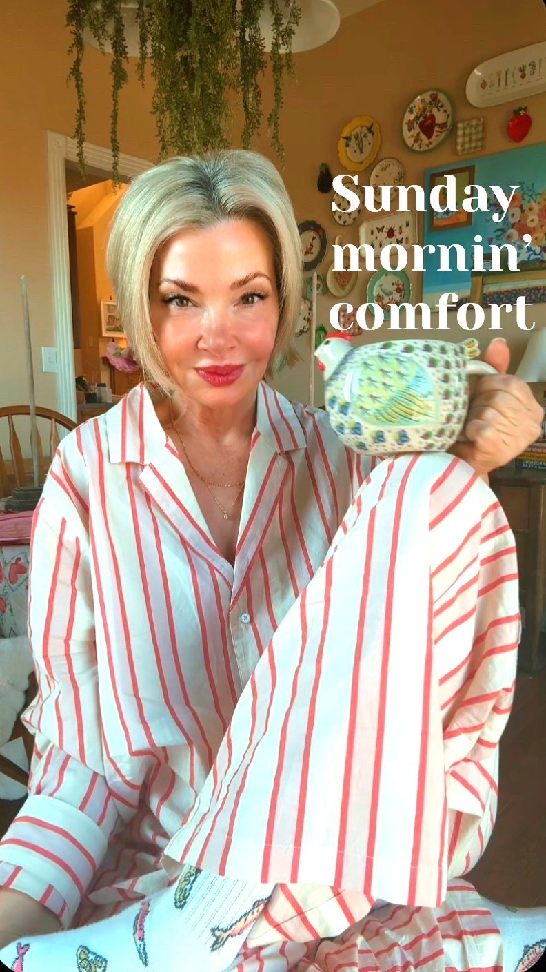 Slow mornings, soft Aerie pajamas, warm tea, and zero urgency. These are the PJs you put on and immediately decide nothing stressful is getting access to you today. Light, comfy, and cute enough to sit by a window and pretend you’re the main character in a cozy little life. Sending you a well wish for a gentle day. Deep breaths, calm thoughts, rested shoulders, and maybe a little peace you didn’t even know you needed. Wear the comfy things. Drink the warm stuff. You’re doing just fine 🤍

#LTKdayinmylife #LTKselfcare #LTKmorningroutine