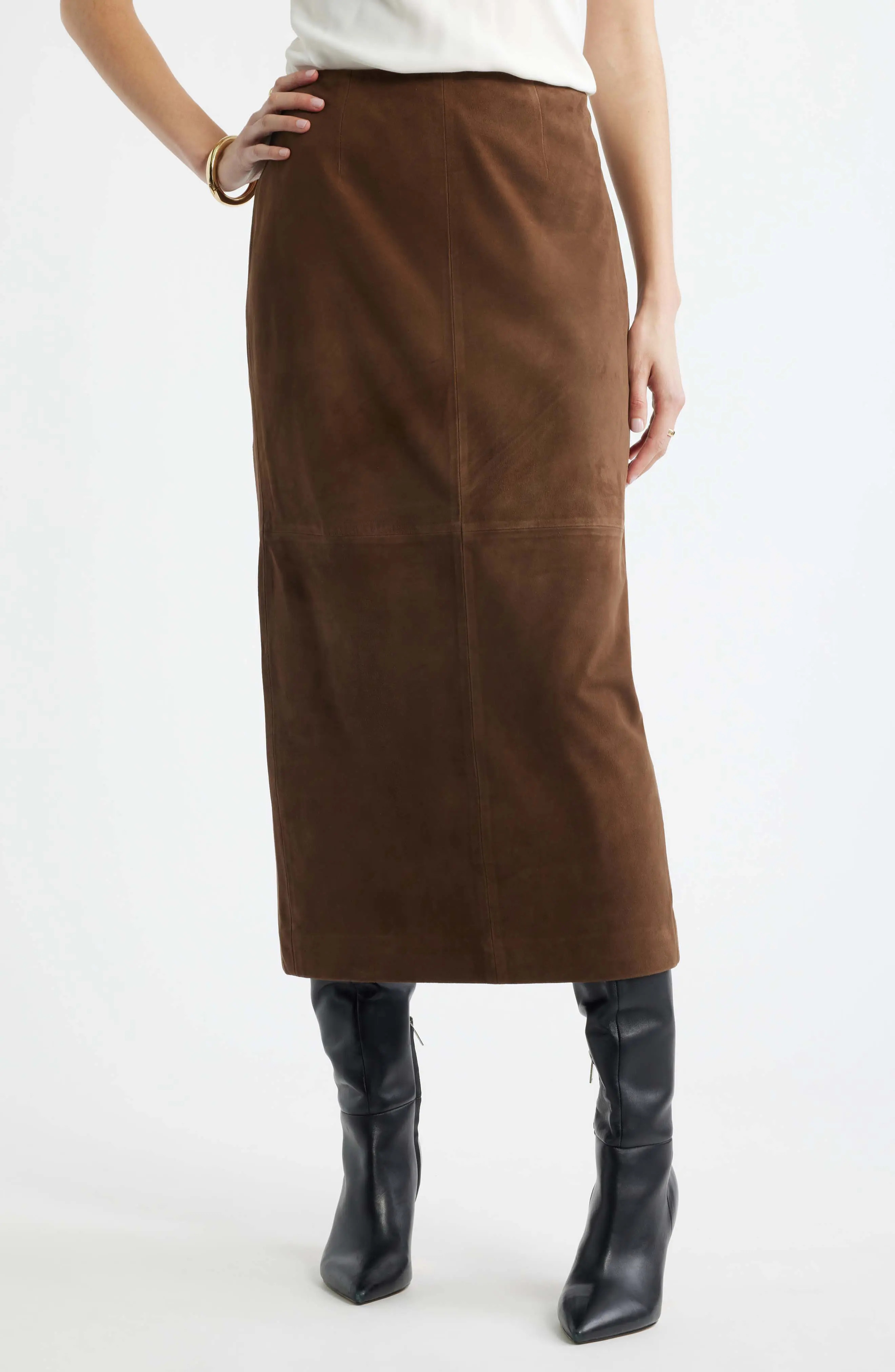 Suede Midi Skirt (Women) | Nordstrom | Nordstrom