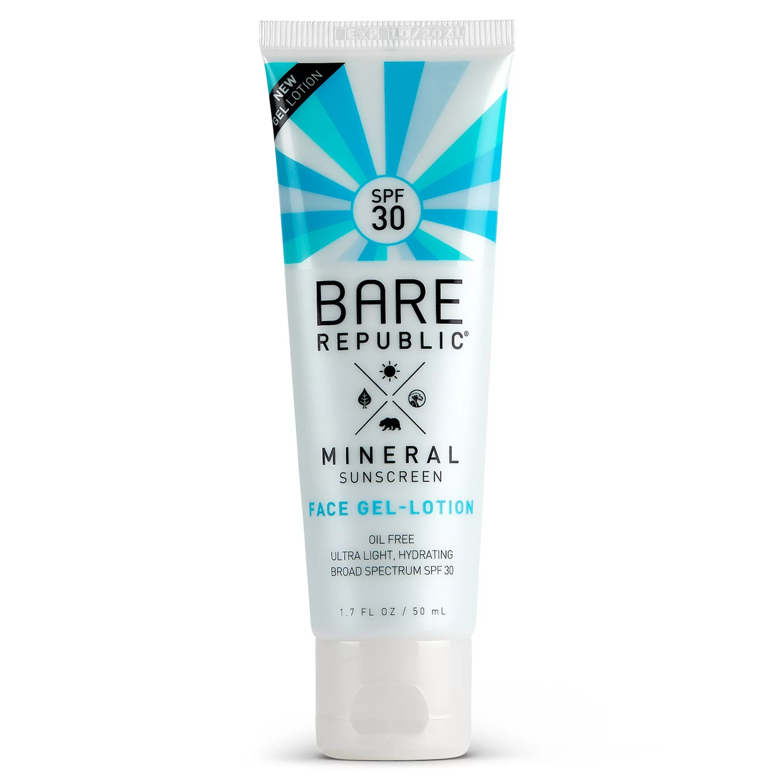 Bare Republic Mineral Face Sunscreen Gel-Lotion - SPF 30, Size: 1.7 Oz, Multicolor | Kohl's