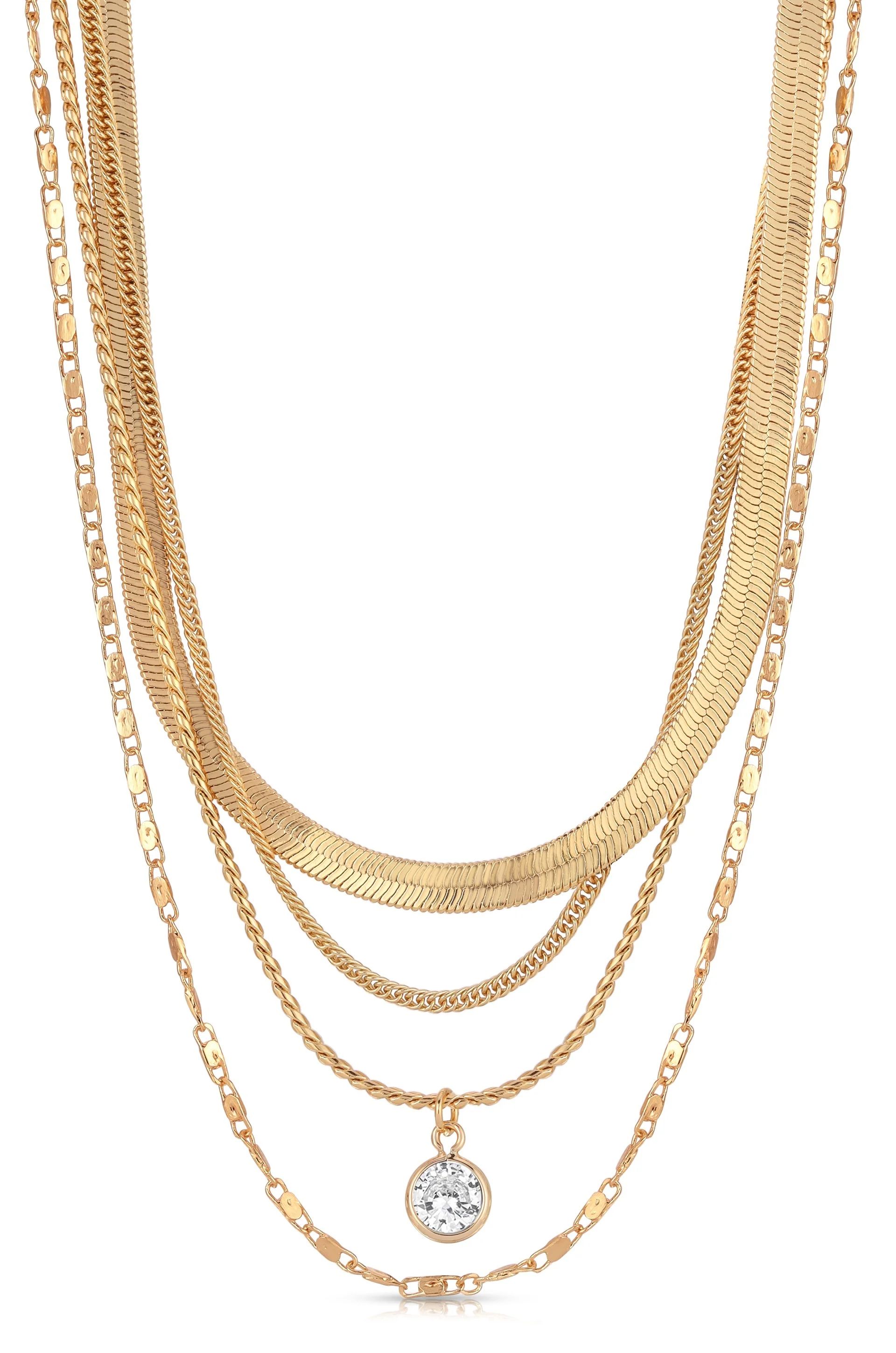 All the Chains 18k Gold Plated Layered Necklace | Ettika