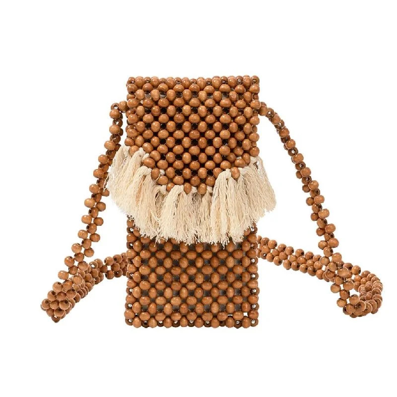 ROZYARD Fashionable Wooden Bead Bag Small Crossbody Bags For Nature Loving Traveler | Walmart (US)